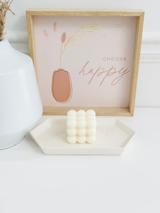 Bubble Cube candle
